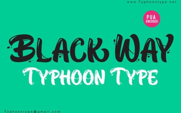 Black Way Script Font