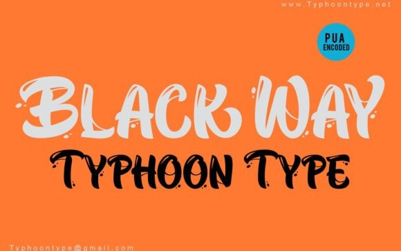 Black Way Script Font