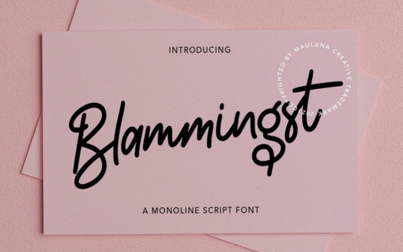 Blammingst Handwritten Font