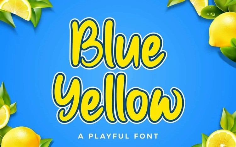 Blue Yellow Display Font