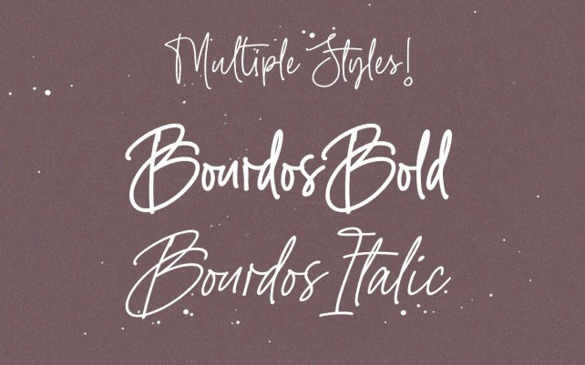 Bourdos Handwritten Font