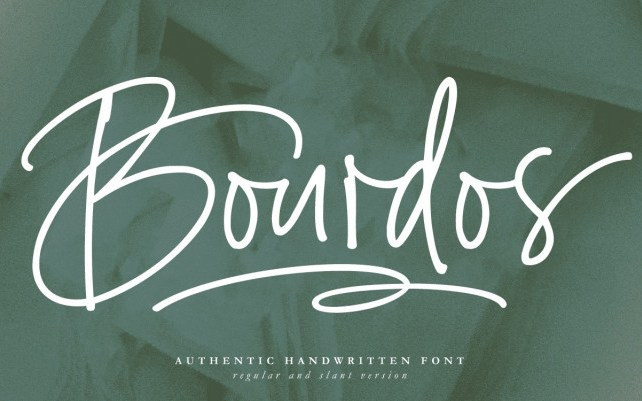 Bourdos Handwritten Font