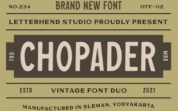 Chopader One Display Font