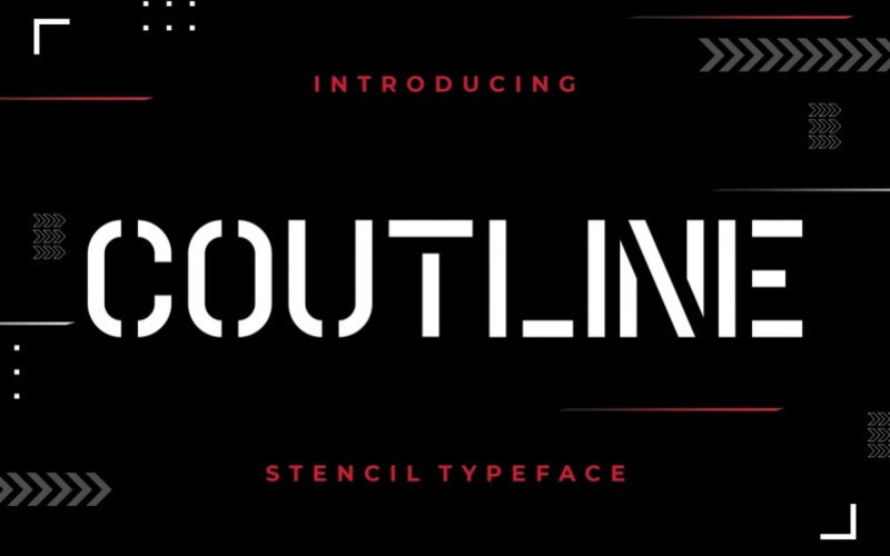 Coutline Display Font