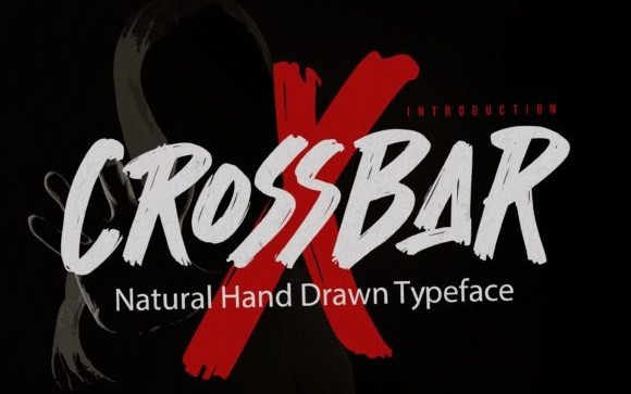 Crossbar Brush Font