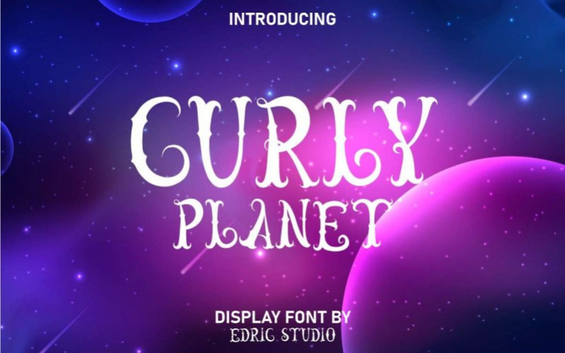 Curly Planet Display Font