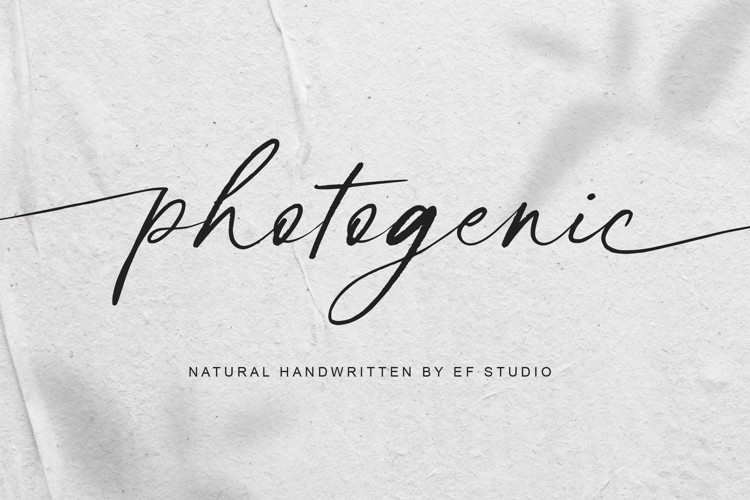 Photogenic Handwritten Font