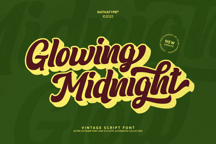 Glowing Midnight Script Font