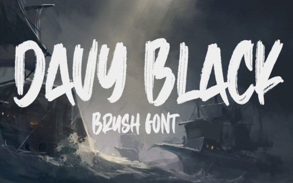 Davy Black Brush Font