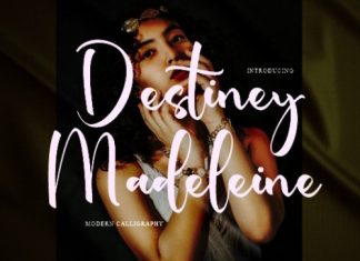 Destiney Madeleine Script Font