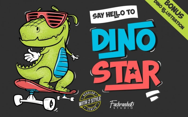 DINO STAR Display Font