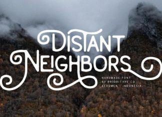 Distant Neighbors Display Font