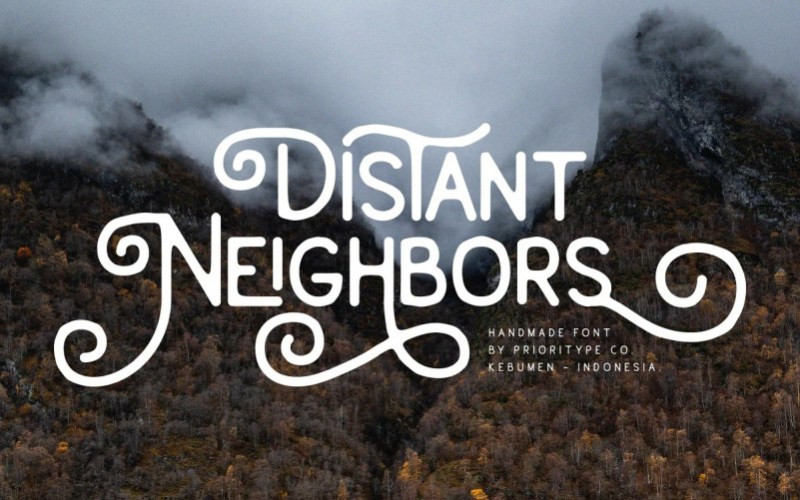 Distant Neighbors Display Font