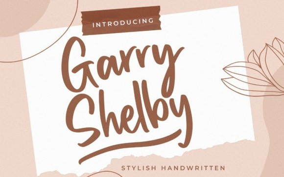 Garry Shelby Brush Font