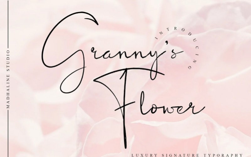 Granny’s Flower Handwritten Font