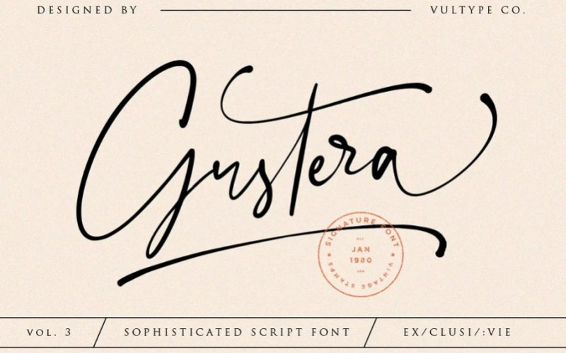 Gustera Handwritten Font