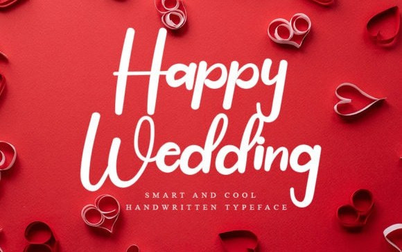 Happy Wedding Script Font