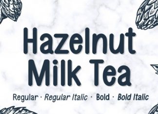 Hazelnut Milk Tea Display Font