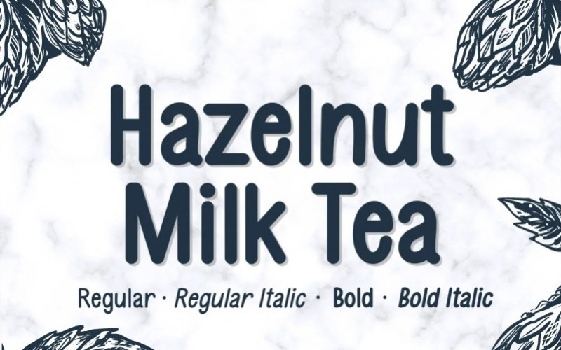 Hazelnut Milk Tea Display Font