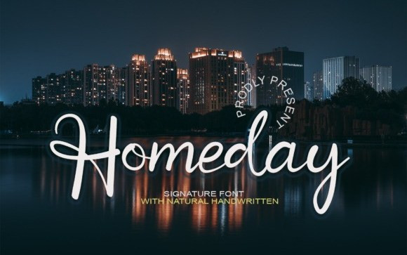 Homeday Script Font