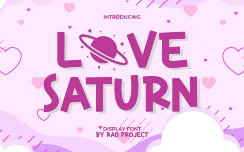 Love Saturn Display Font