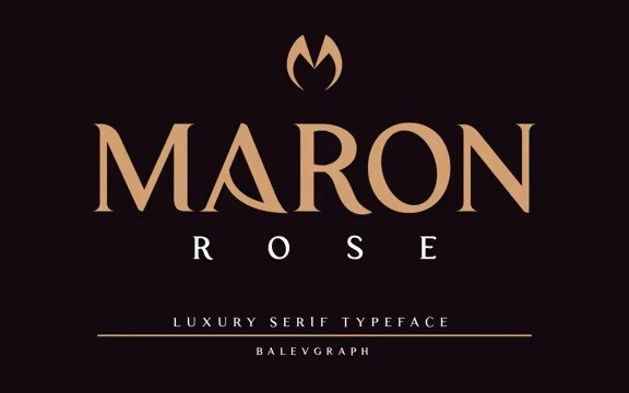 Maron Rose Serif Font