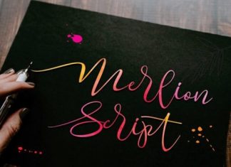 Merlion Calligraphy Font