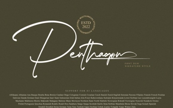 Penthagon Handwritten Font