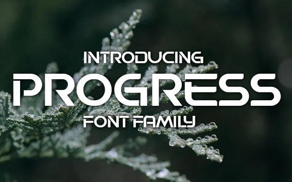 Progress Display Font