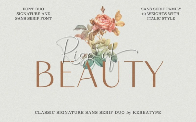 Rise Of Beauty Sans Serif Font