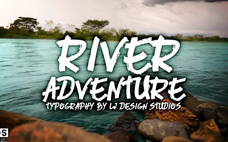 River Adventure Brush Font