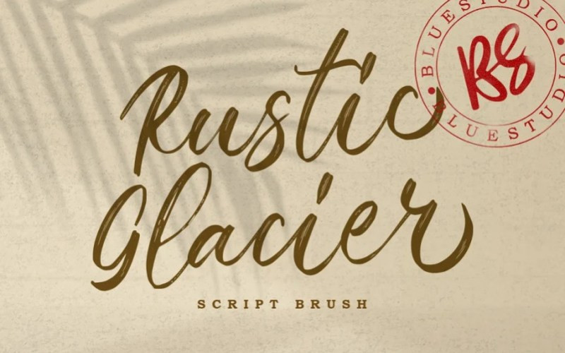 Rustic Glacier Brush Font