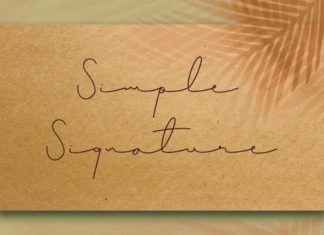 Simple Signature Script Font