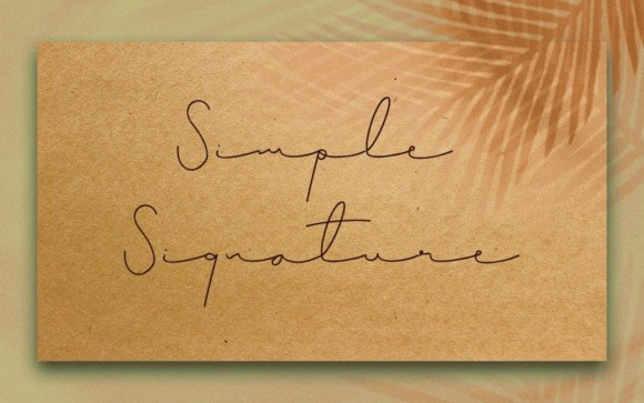 Simple Signature Script Font