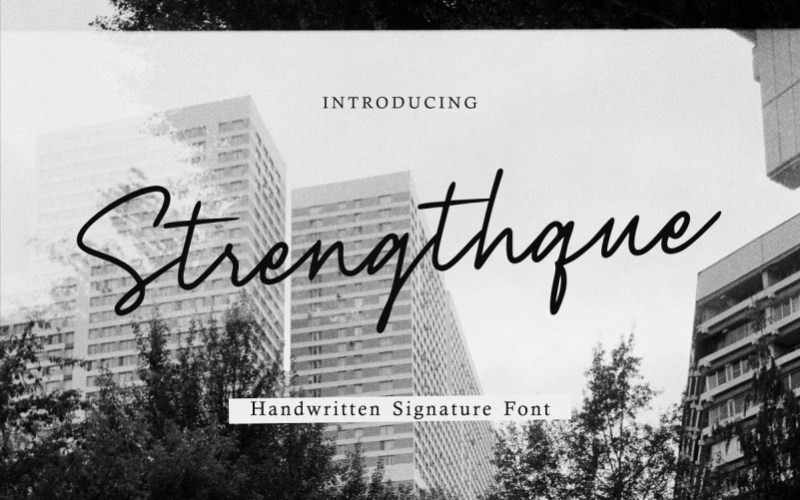 Strengthque Handwritten Font