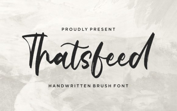 Thatsfeed Brush Font