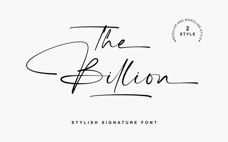 The Billion Script Font