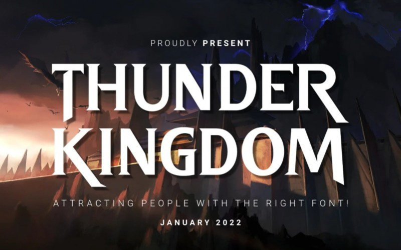 Thunder Kingdom Serif Font