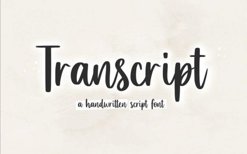 Transcript Script Font