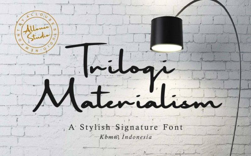 Trilogi Materialism Handwritten Font