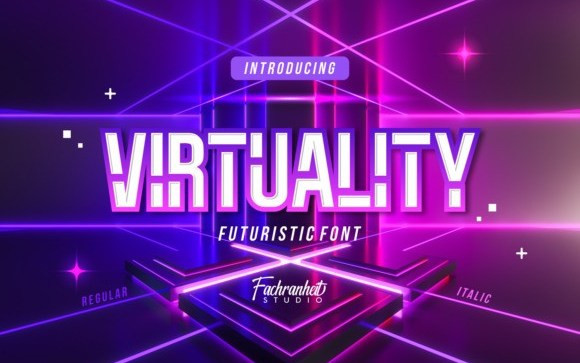 VIRTUALITY Display Font