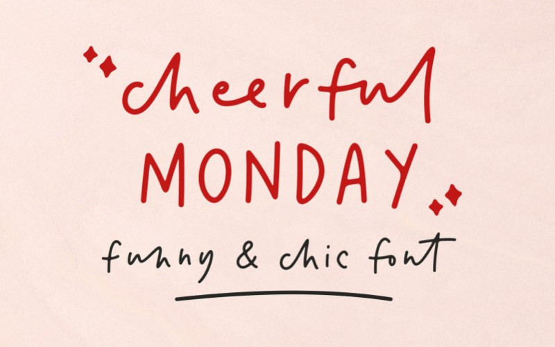 Cheerful Monday Handwritten Font