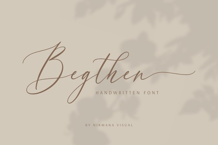 Begthen Calligraphy Font