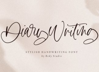 Diary Writing Handwritten Font