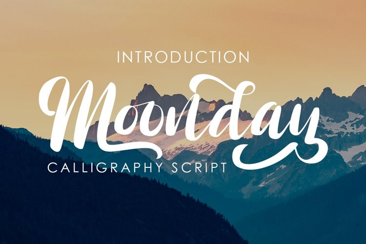 Moonday Calligraphy Font