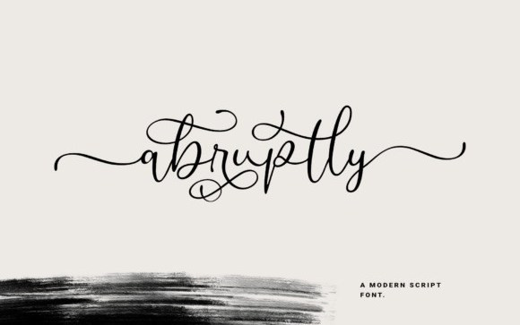 Abruptly Calligraphy Font