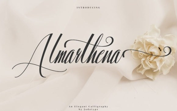 Almarthena Calligraphy Font