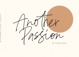Another Passion Handwritten Font
