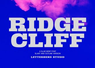 Ridge Cliff Outline Slab Serif Font