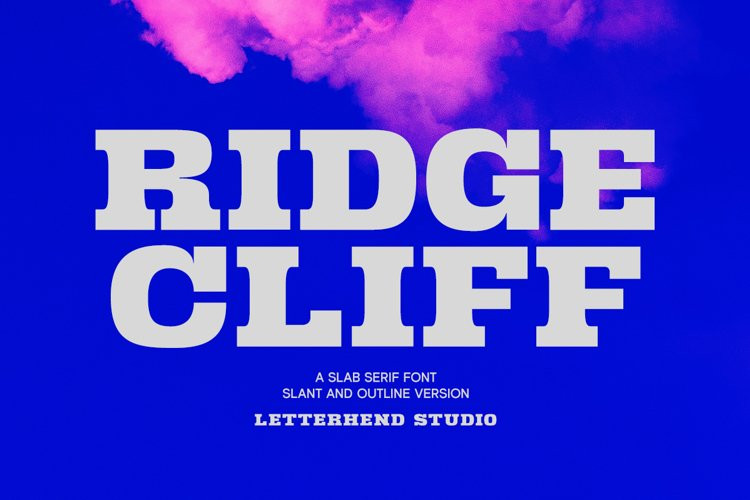 Ridge Cliff Outline Slab Serif Font